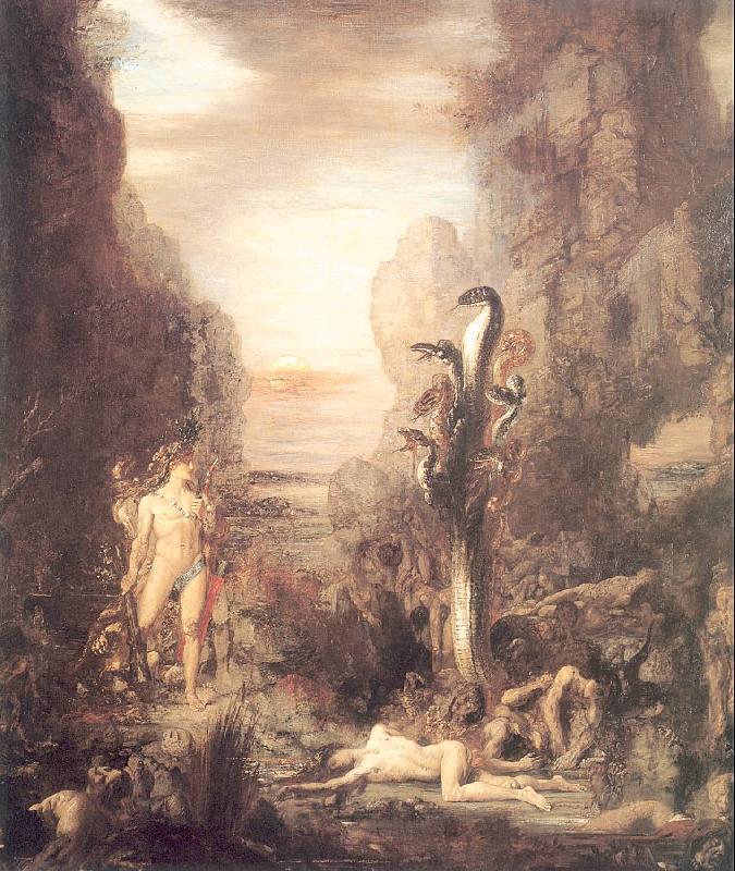 Gustave Moreau Hercules and the Lernaean Hydra oil painting image
